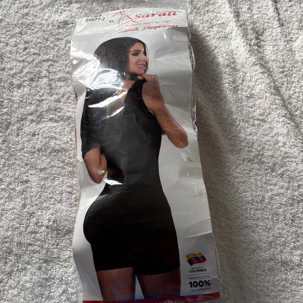 Sara Black Sculpting Bodysuit Shorts